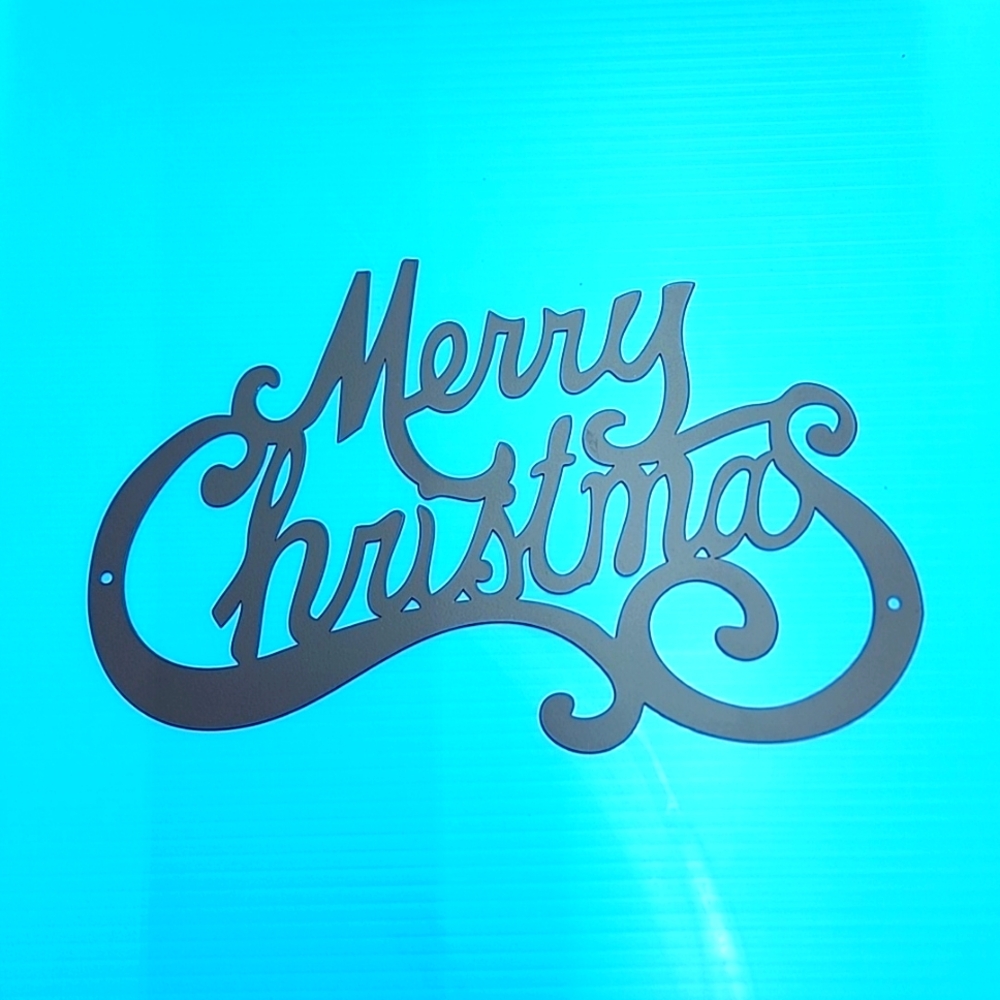 Merry Christmas metal art
